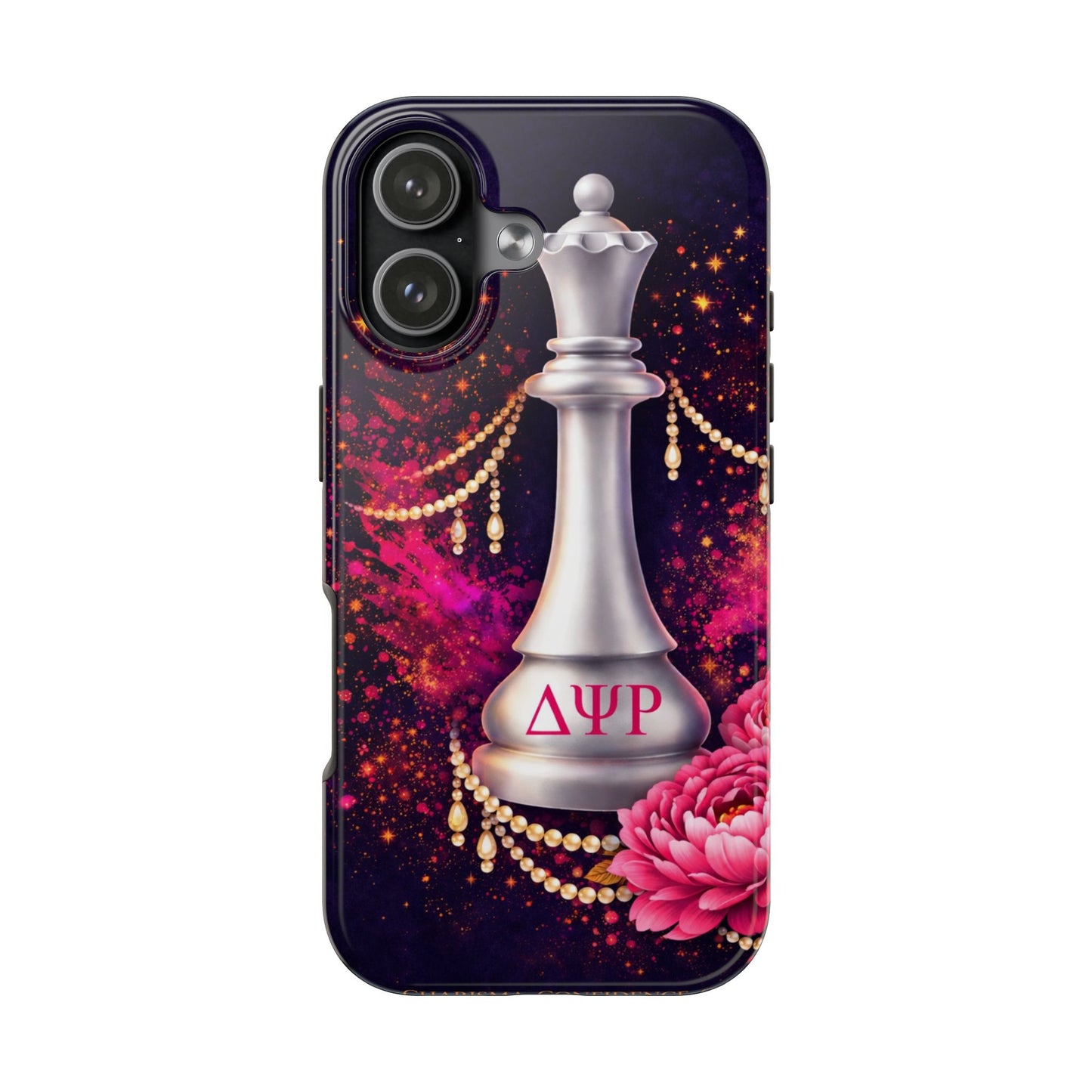 Delta Psi Rho Queen Chess Piece Tough Phone Case — Elegant Sorority Phone Cover