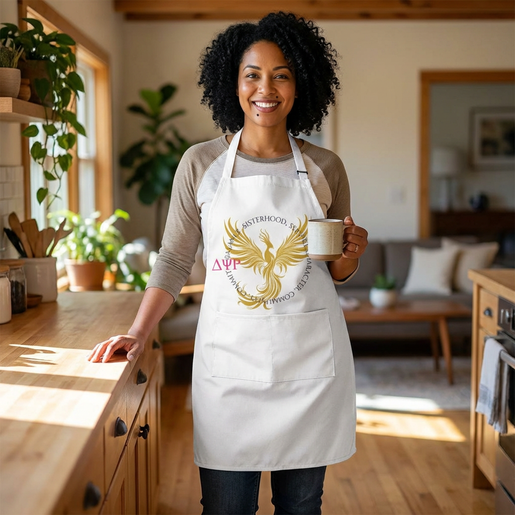 Greek Sisterhood Phoenix Apron – Delta Psi Upsilon Culinary & Community Chef Apron