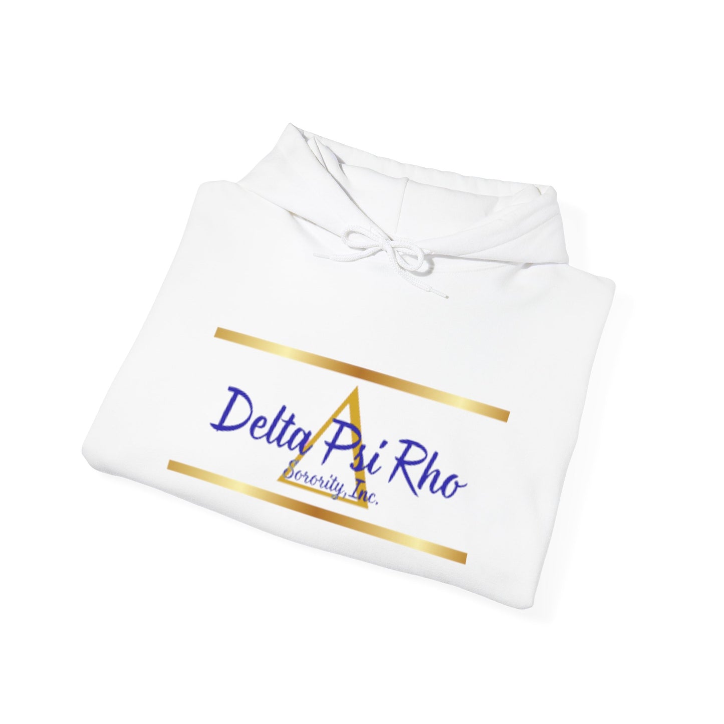 Delta Phi Rho Sorority Hoodie – Gold & Royal Lettered Greek Sweatshirt