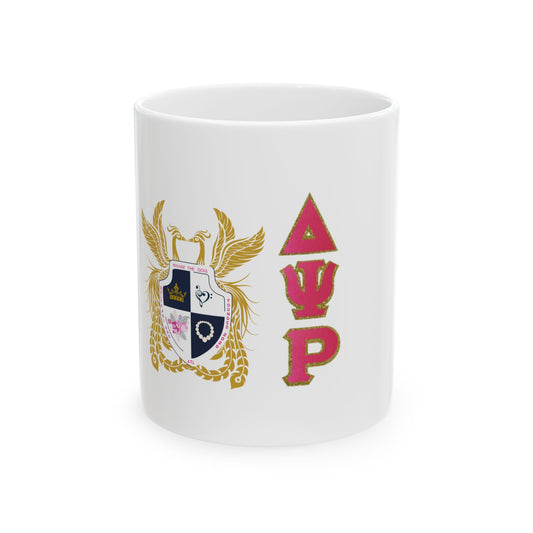 Ceramic Mug — Delta Psi Rho Crest Coffee Cup (11oz & 15oz)