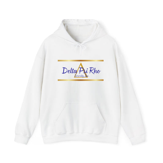 Delta Phi Rho Sorority Hoodie – Gold & Royal Lettered Greek Sweatshirt